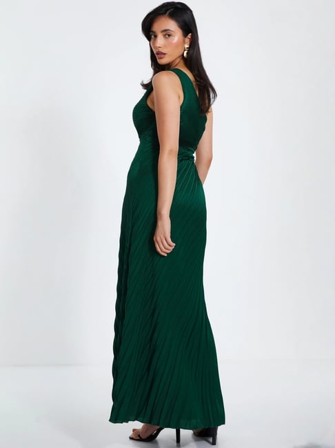 Quiz Green Plain Dress