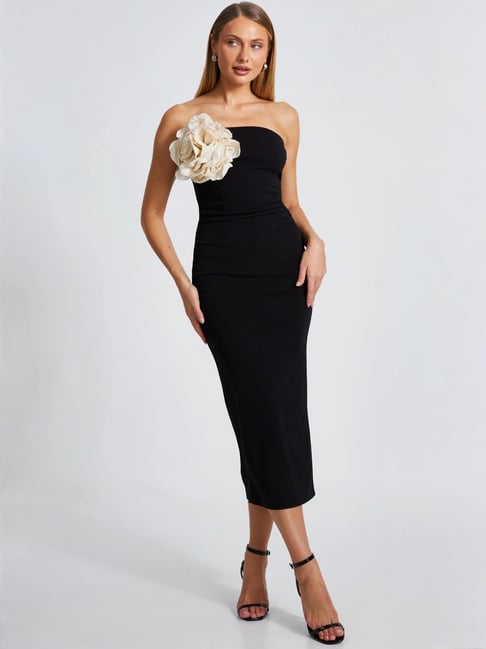 Quiz Black Plain Dress-picture-42