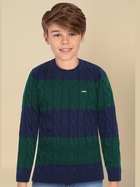 Allen Solly Boys Green Acrylic Sweater-picture-29