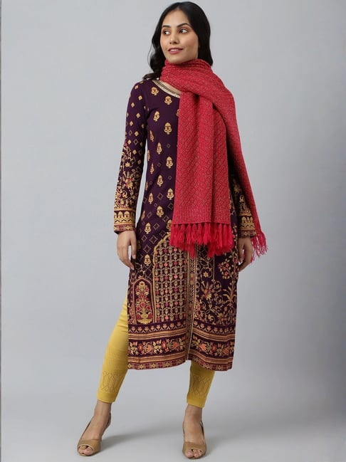 Aurelia Pink Plain Shawl