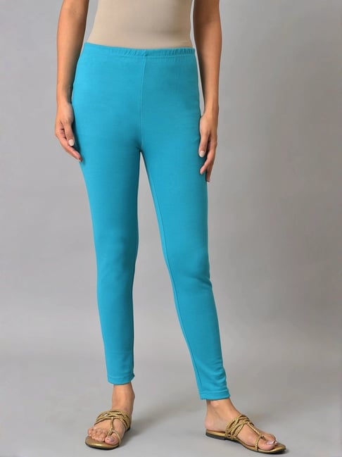 Aurelia Blue Plain Leggings-picture-24