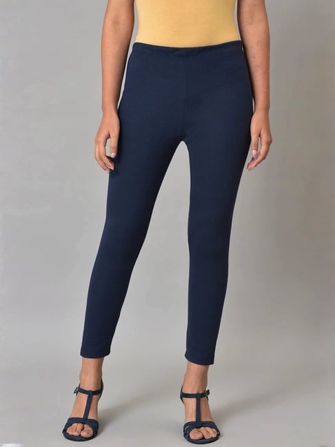 Aurelia Blue Plain Leggings-picture-41
