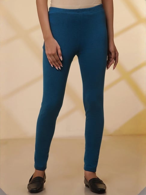 Aurelia Blue Plain Leggings-picture-31