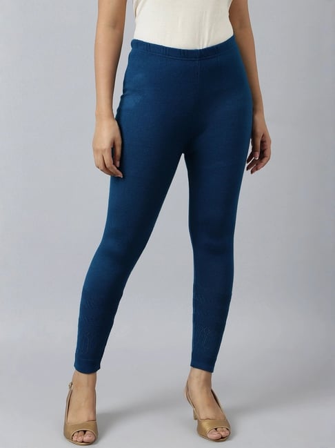Aurelia Blue Plain Leggings-picture-22