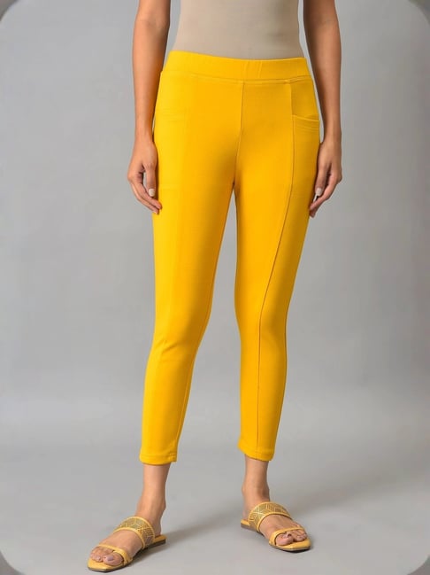 Aurelia Yellow Plain Leggings-picture-41