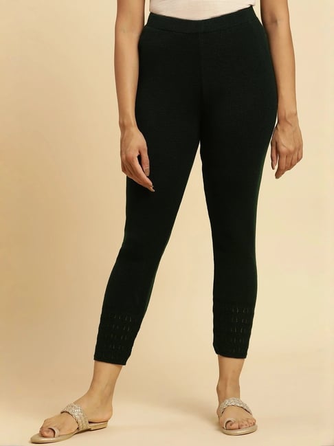 W Black Plain Leggings-picture-17