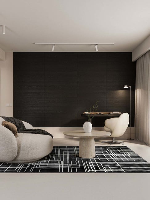 Ddecor Live Beautiful Black Polypropylene Rug