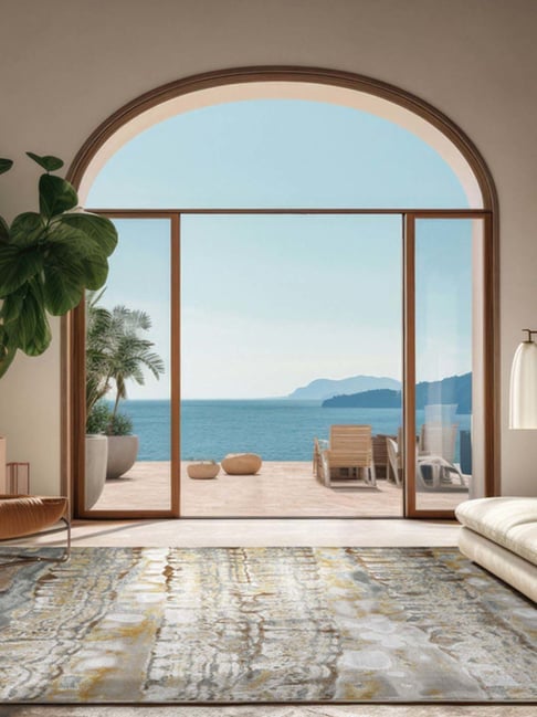 Ddecor Live Beautiful Golden Polypropylene Rug