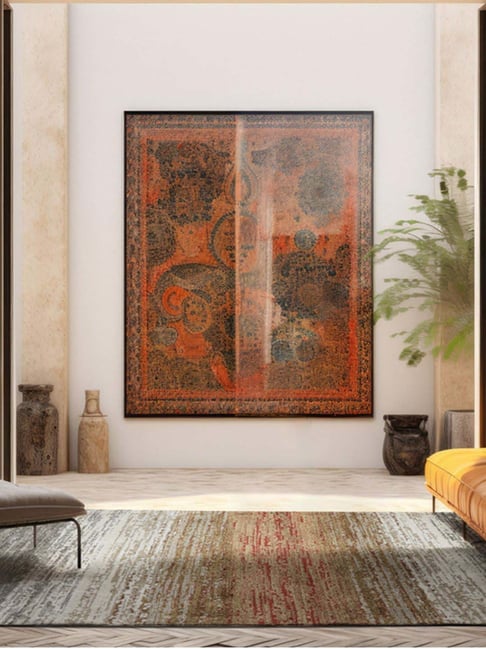 Ddecor Live Beautiful Orange Polypropylene Rug