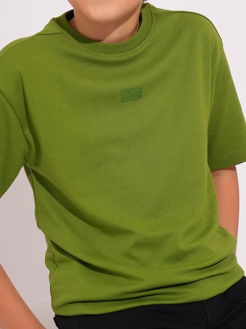 JACK & JONES Junior T-Shirt Bambino In Cotone Biologico - Classica Tinta Unita Con Giromanica E Scollo Rotondo
