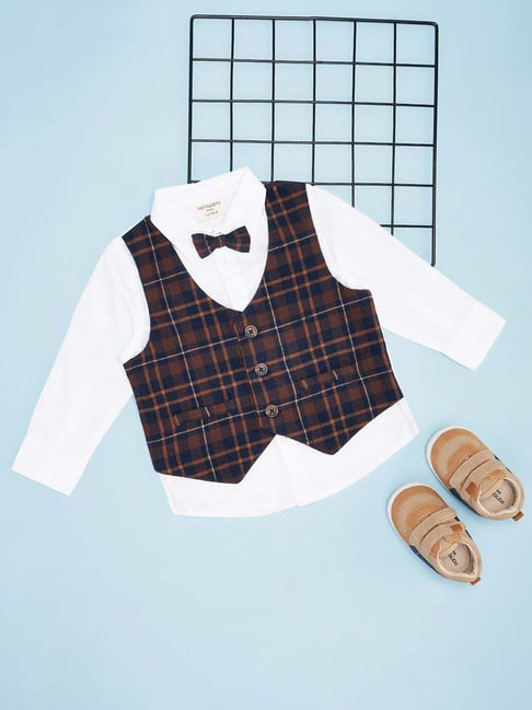 Pantaloons Baby Boys Multicolor Cotton Checks Full Sleeves Shirts
