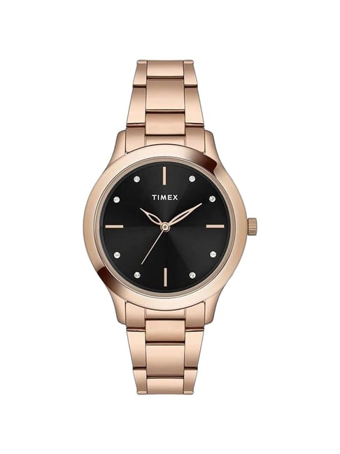 Timex Women Black Round Dial Analog Watch - TWEL98SMU06-picture-23