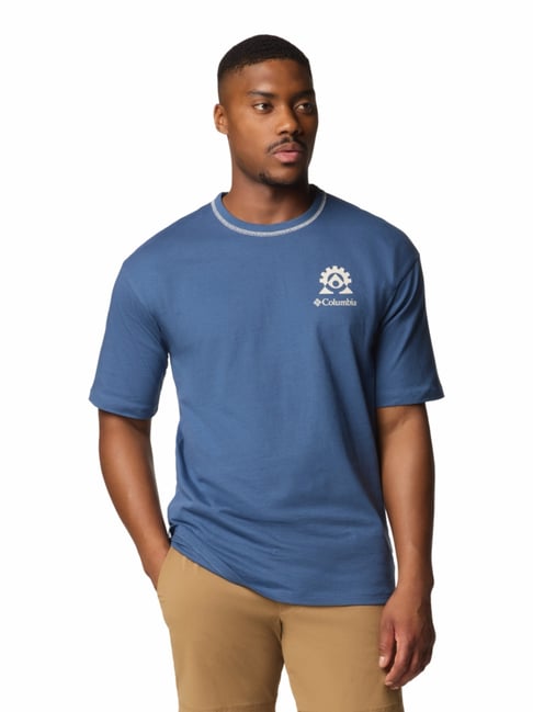 Columbia Mens Blue Landroamer Crew Tshirt-picture-47
