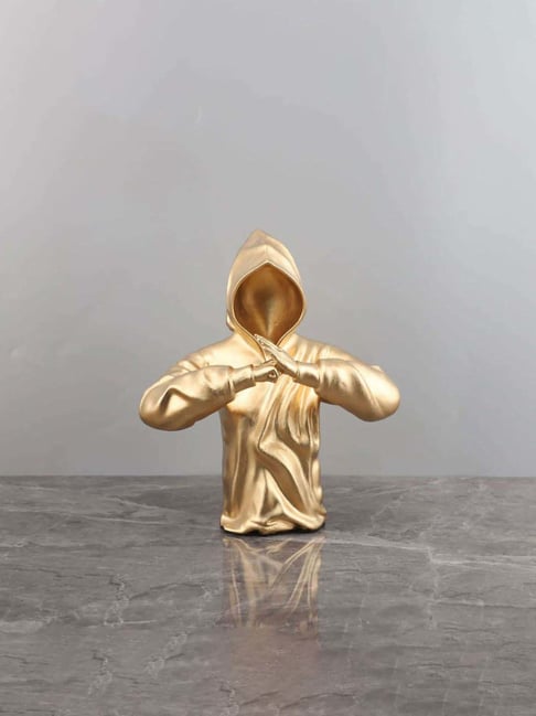 Smokey Cocktail Gold Resin Samurai Mystery Man Showpiece-picture-12