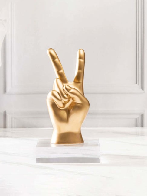 Smokey Cocktail Gold Resin Victory Sculpture-picture-41