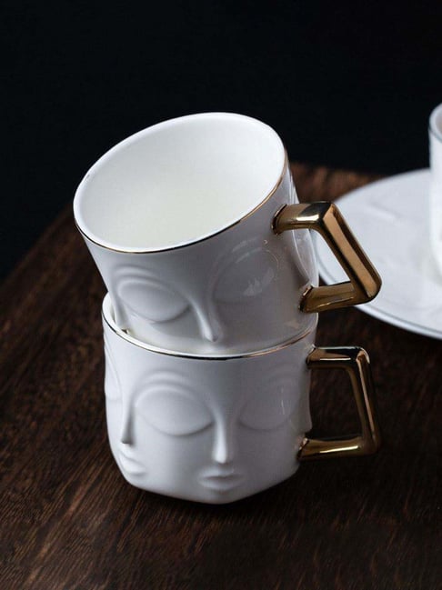 White Buddha Face Tea Pot Set White Buddha Face Tea Pot Set