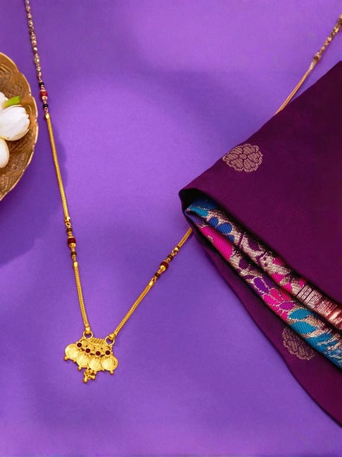 png jewellers P.N.Gadgil Jewellers Floret Harmony Yellow Gold Traditional Mangalsutra For Women-picture-25