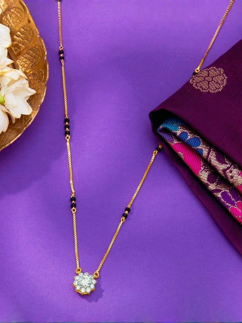 P.N.Gadgil Jewellers 22KT (916) BSI Hallmarked Yellow Gold Tropical Bloom Mangalsutra