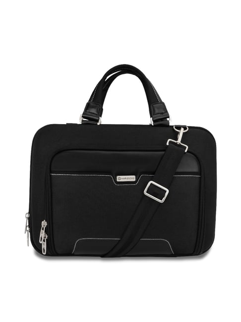 Harissons Black Polyester Medium Laptop Messenger Bag