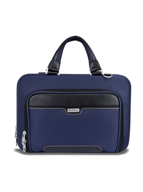 Harissons Navy Polyester Medium Laptop Messenger Bag