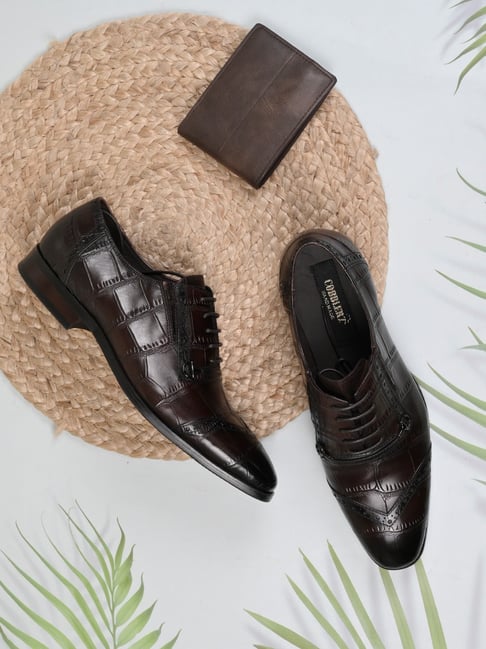 Cobblerz Men's Coffee Oxford Shoes-picture-15