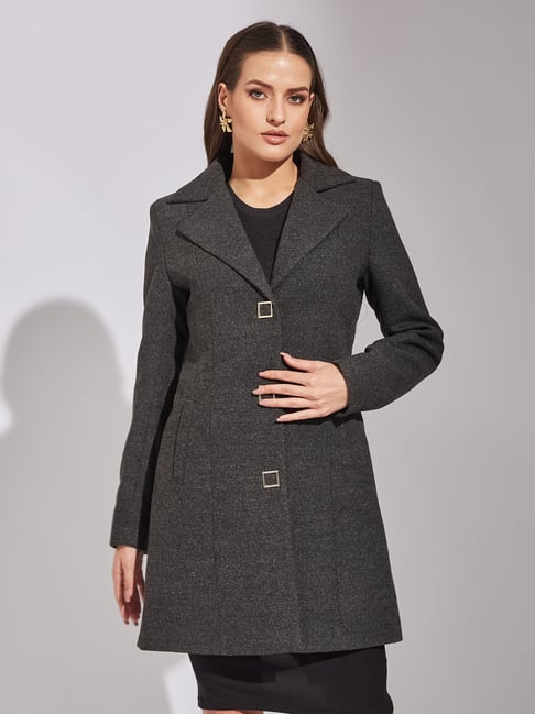 Latin Quarters Black Polyester Regular Fit Coat-picture-20