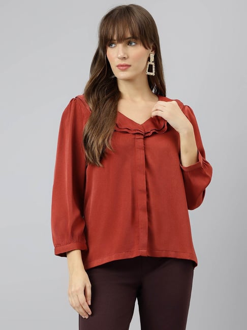 Latin Quarters Red Polyester Regular Fit Top-picture-23