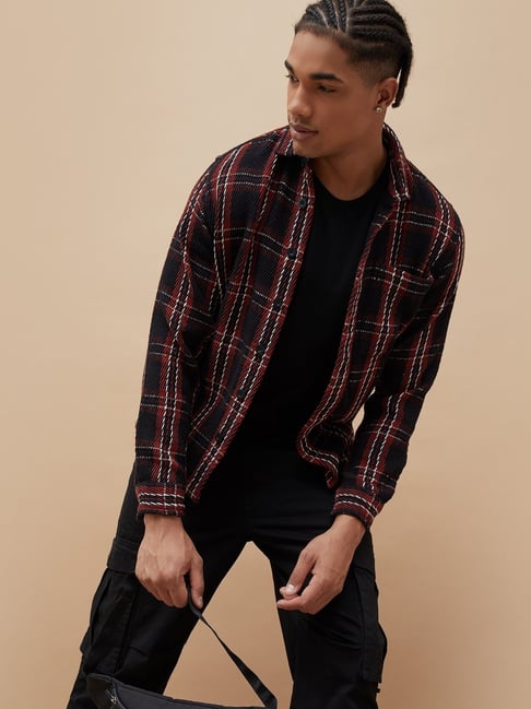 Forca by Lifestyle Rust Cotton Regular Shirt-picture-45