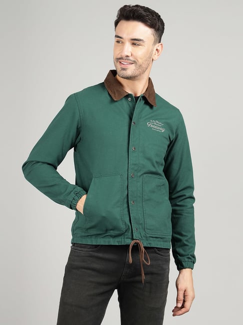 Royal Enfield Men Regular Green Full Sleeve Nylon Jacket-picture-37