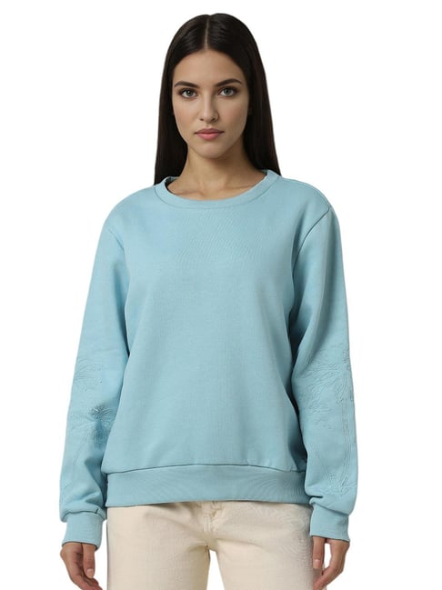 Van Heusen Blue Blended Regular Fit Sweatshirts-picture-27