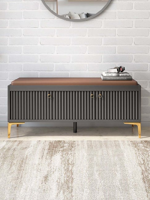 Durian Charlotte Grey Engineered Wood Shoe Cabinet