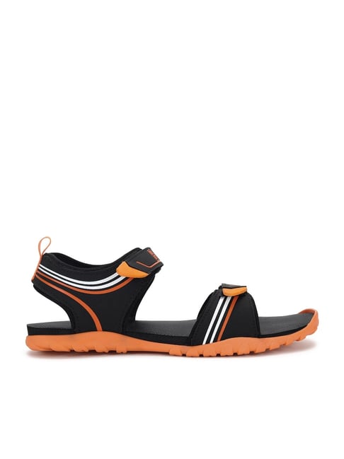 Paragon Men's Black Orange Floater Sandals