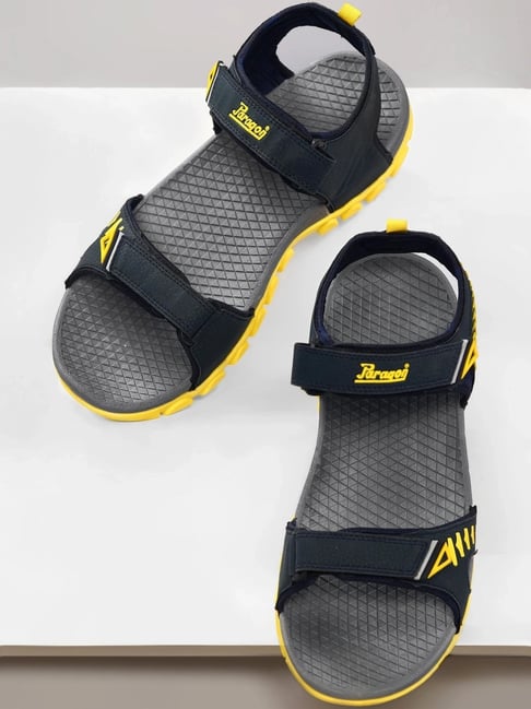 Paragon Men's Blue & Yellow Floater Sandals