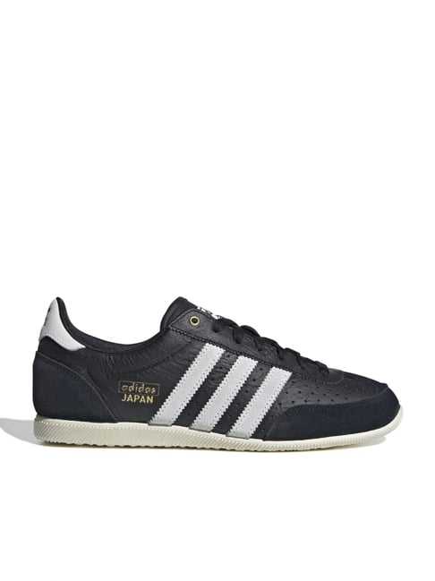adidas black leather trainers womens