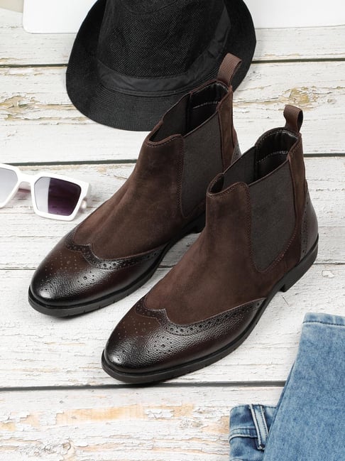 Teakwood Leathers Men's Brown Chelsea Boots