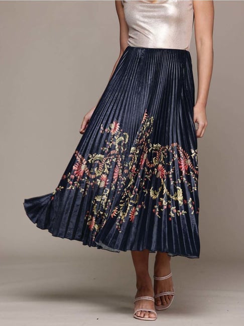 High Waisted Black Silk Velvet Skirt Ciyubvh Womens Maxi Midi