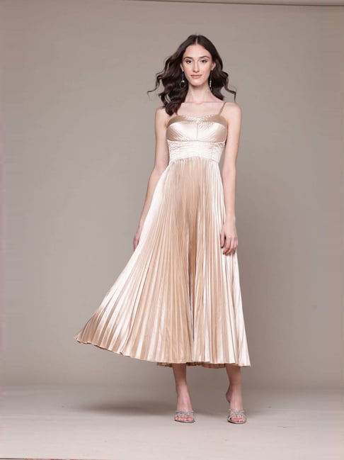 Buy Metallic Nellie Long Dress Online @ Tata CLiQ Luxury