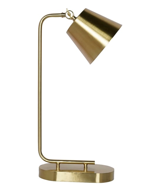 FOS LIGHTING Adjustable Brushed Brass Table Lamp