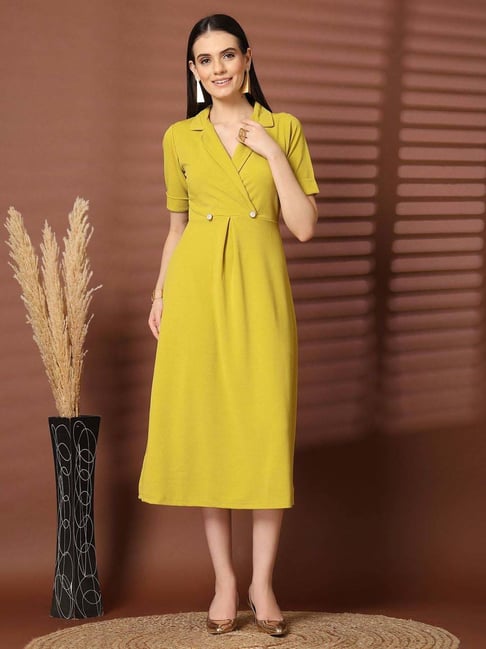 Melon By plusS Yellow A-Line Dress-picture-29