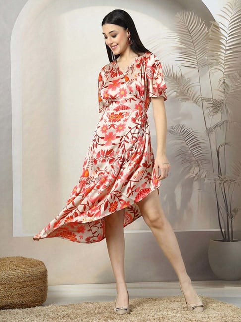 Melon By plusS Beige Printed A-Line Dress-picture-25