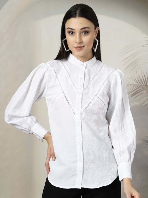 Melon By plusS White Plain Shirt-picture-48