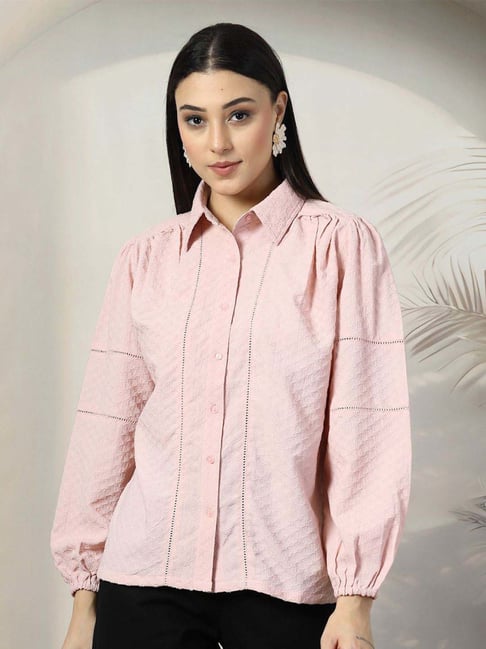 Melon By plusS Pink Plain Shirt-picture-44