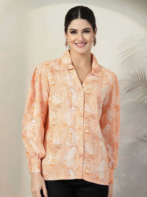 Melon By plusS Orange Printed Shirt-picture-32