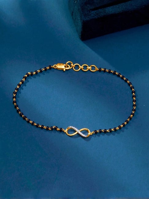 P.N.Gadgil Jewellers 18KT Yellow Gold & Diamond Mangalsutra Bracelet for Women