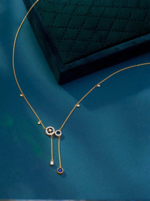 P.N.Gadgil Jewellers 18KT Yellow Gold & Diamond Modern Necklace for Women