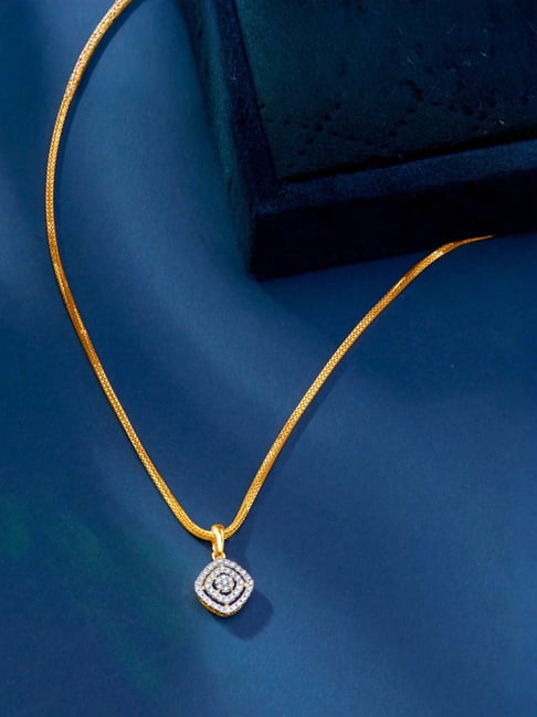 Jewellers Whispers Of Light Gold Diamond Pendant For Women