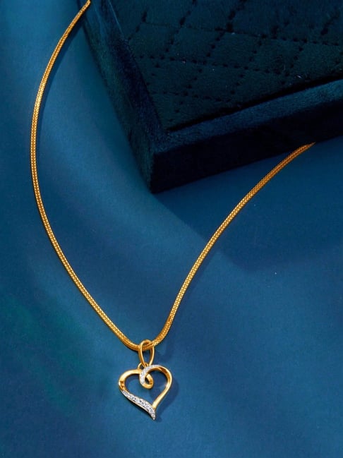 Jewellers Heart Desire Gold Diamond Pendant For Women