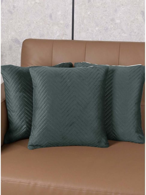 Saral Home Brown Velvet Cushion Covers - Set of 3-picture-39