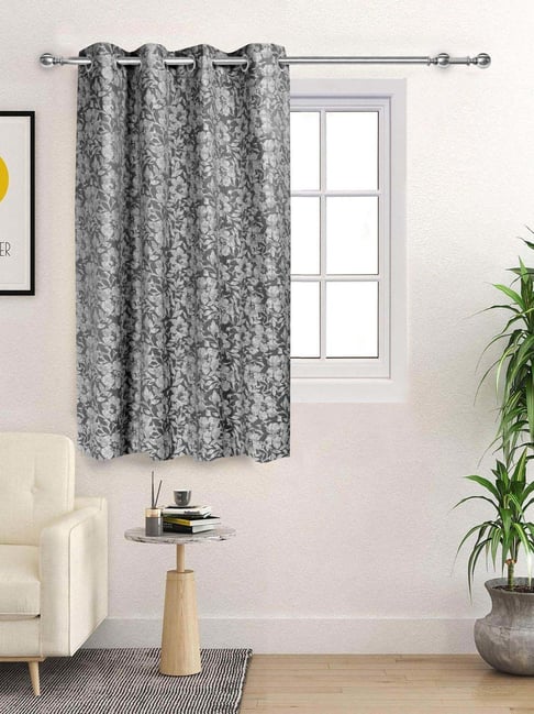 Saral Home Kanan Cotton Room Darkening Window Curtain 2PC,Grey. 4x5 ft-picture-40