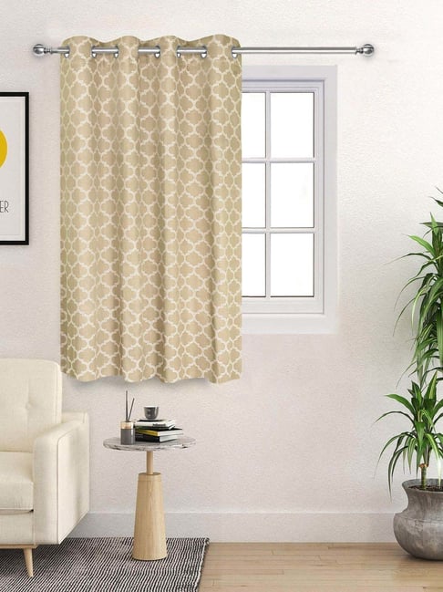 Saral Home Beige Cotton Window Curtain-picture-40
